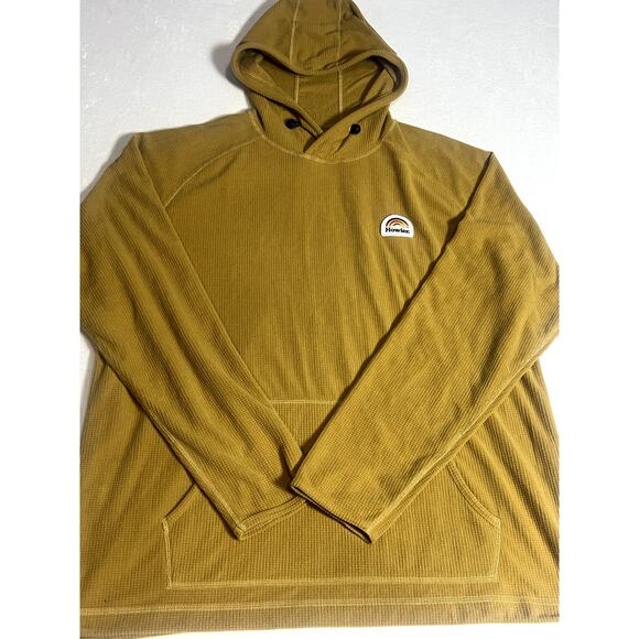 HOWLER BROS Men's Hoodie Palo Duro Fleece Mustard Yellow Pullover Long Sleeve XL - Picture 2 of 10
